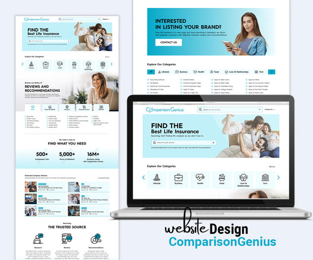 Comparison Genius Website Design